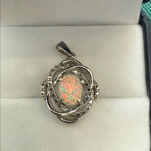 Sterling Silver Opal Pendant